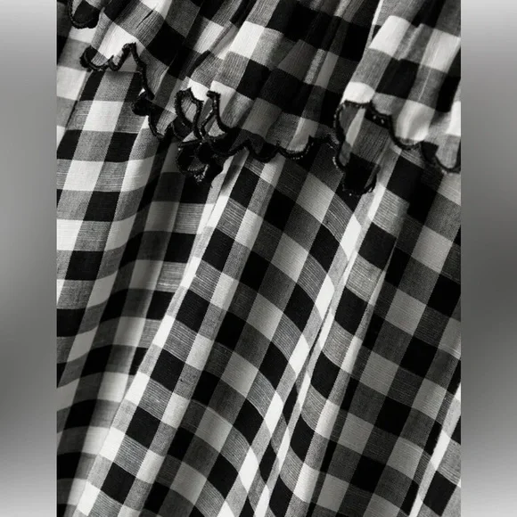 Doen Samara Ruffled Gingham Voile Blouse - Picture 5 of 11